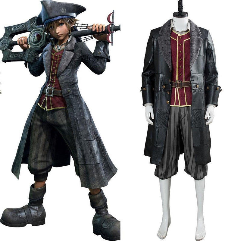 Manga kh3 Game Kingdom Hearts iii 3 Pirate Sora Outfit Cosplay Costume Halloween Cosplay - CrazeCosplay