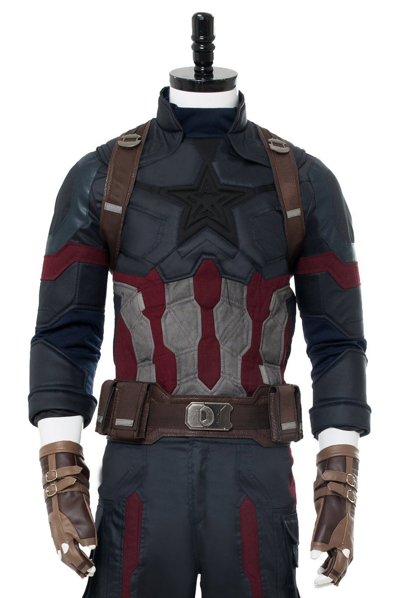 Avengers 3 Infinity War Captain America Steven Rogers Outfit Uniform Suit Cosplay Costume New - CrazeCosplay