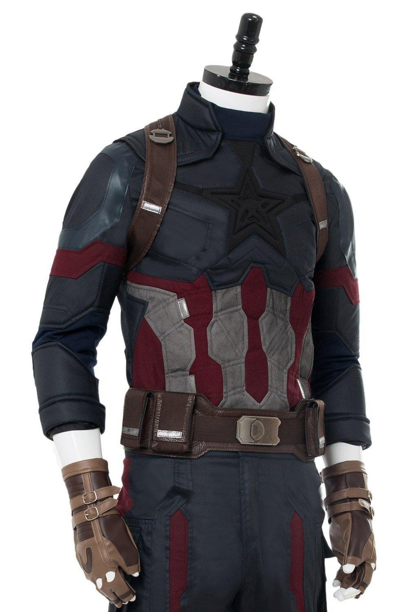 Avengers 3 Infinity War Captain America Steven Rogers Outfit Uniform Suit Cosplay Costume New - CrazeCosplay