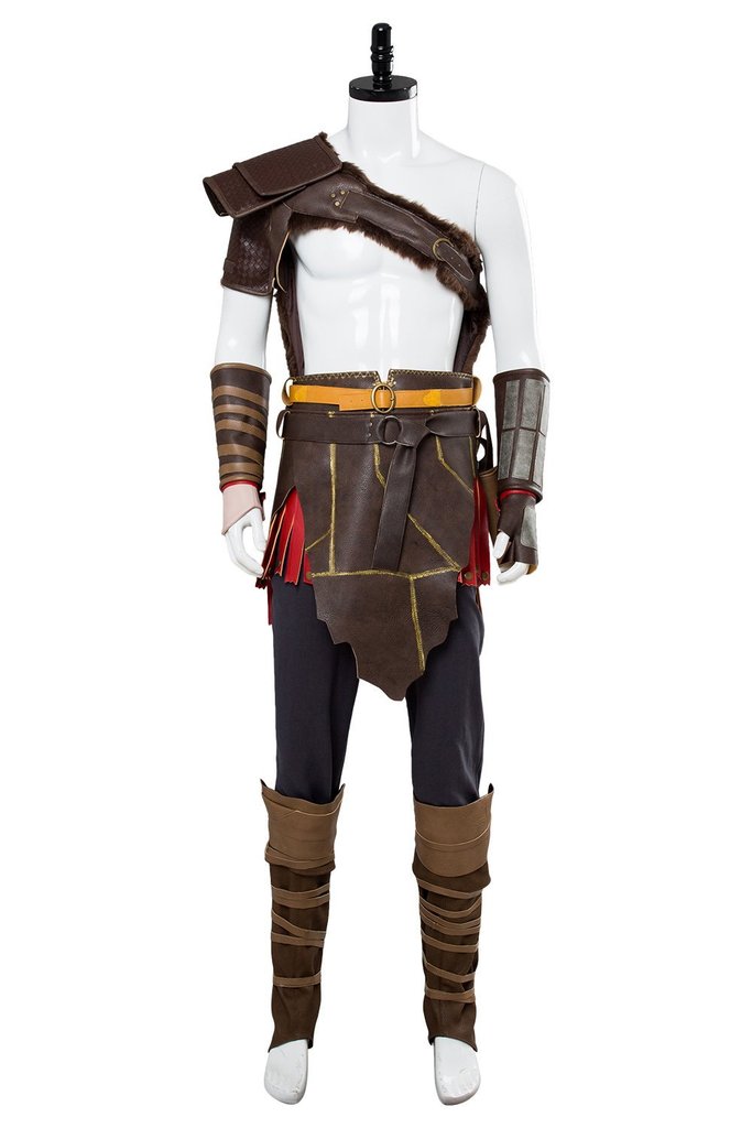 gow God of War 4 Kratos Nordic Spartan Battle Suit Outfit Halloween Carnival Cosplay Costume - CrazeCosplay