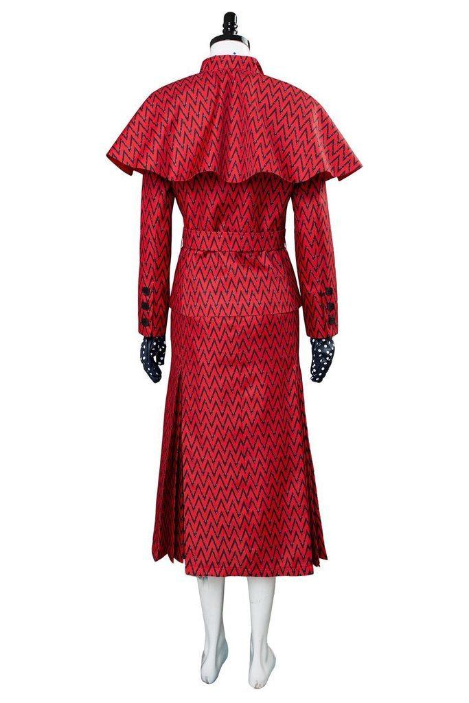 Mary Poppins Returns Costume Mary Poppins Dress Hat Red Version - CrazeCosplay