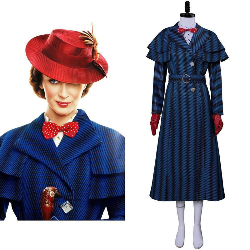 Mary Poppins Returns Costume Mary Poppins Dress Hat For Adult - CrazeCosplay