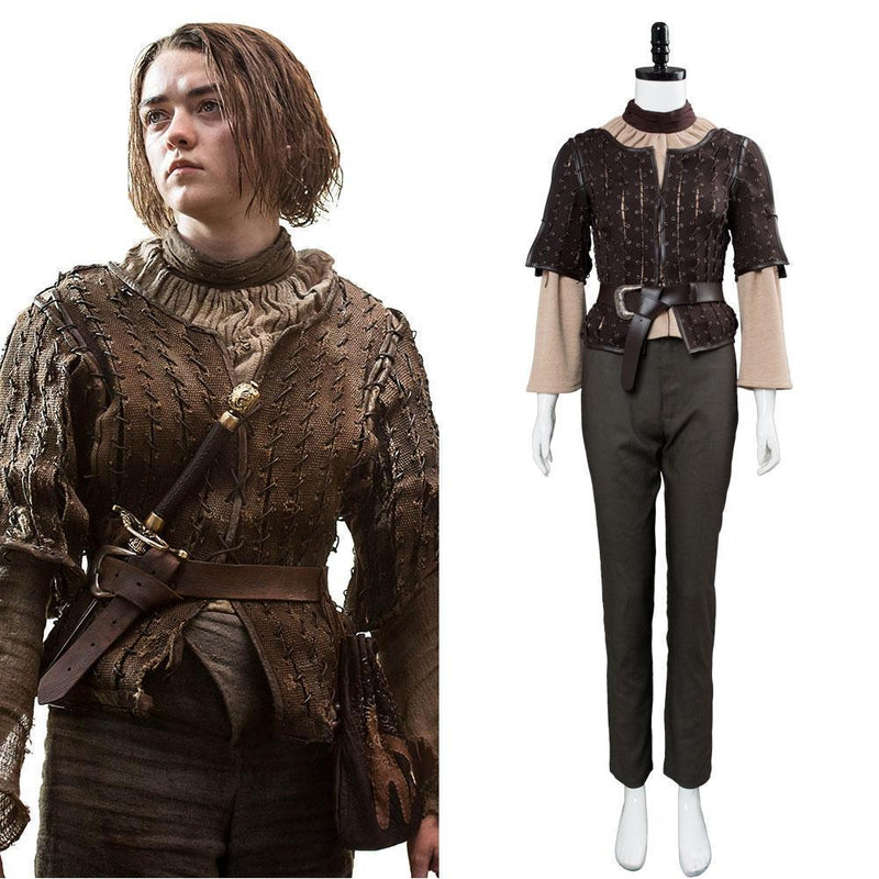 Game Of Thrones got Arya Stark Outfit Cosplay Costume Halloween cosplay costume - CrazeCosplay