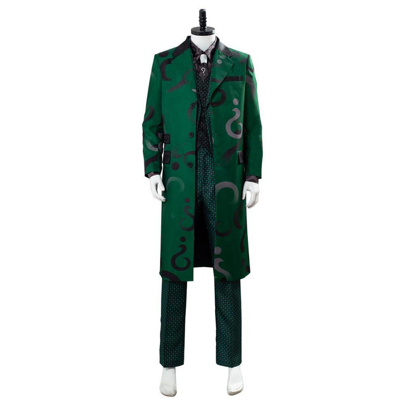 Gotham S5 Season 5 The Riddler Edward Nygma Green Uniform Coat Outfits Cosplay Costume Full Set For Adult