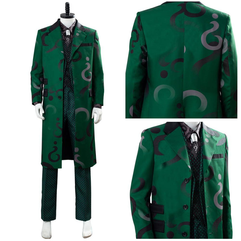 Gotham S5 Season 5 The Riddler Edward Nygma Green Uniform Coat Outfits Cosplay Costume Full Set For Adult