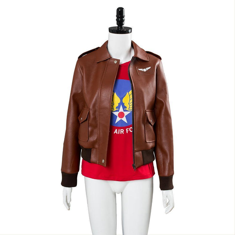 Captain Marvel Carol Danvers U S Air Force T Shirt Bomber Jacket Casual Suit - CrazeCosplay