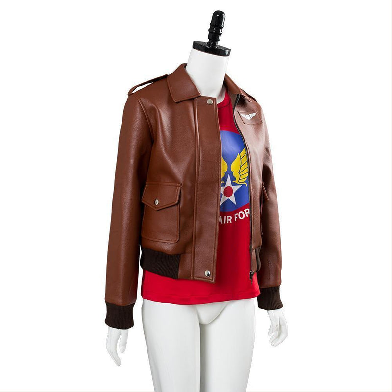 Captain Marvel Carol Danvers U S Air Force T Shirt Bomber Jacket Casual Suit - CrazeCosplay
