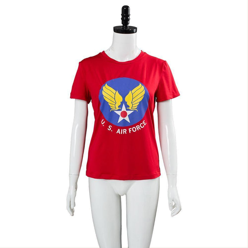 Captain Marvel Carol Danvers U S Air Force T Shirt Bomber Jacket Casual Suit - CrazeCosplay