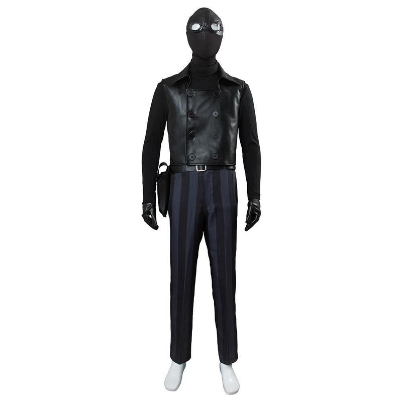 Spiderman Into The Spider Verse Spider Man Noir Cosplay Costume - CrazeCosplay