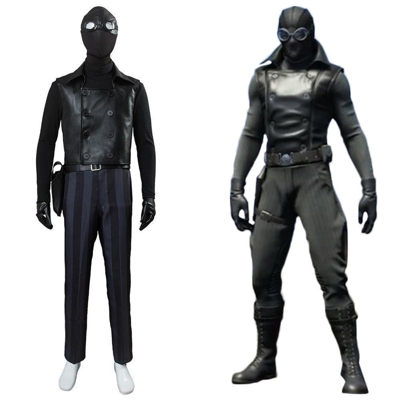 Spiderman Into The Spider Verse Spider Man Noir Cosplay Costume - CrazeCosplay