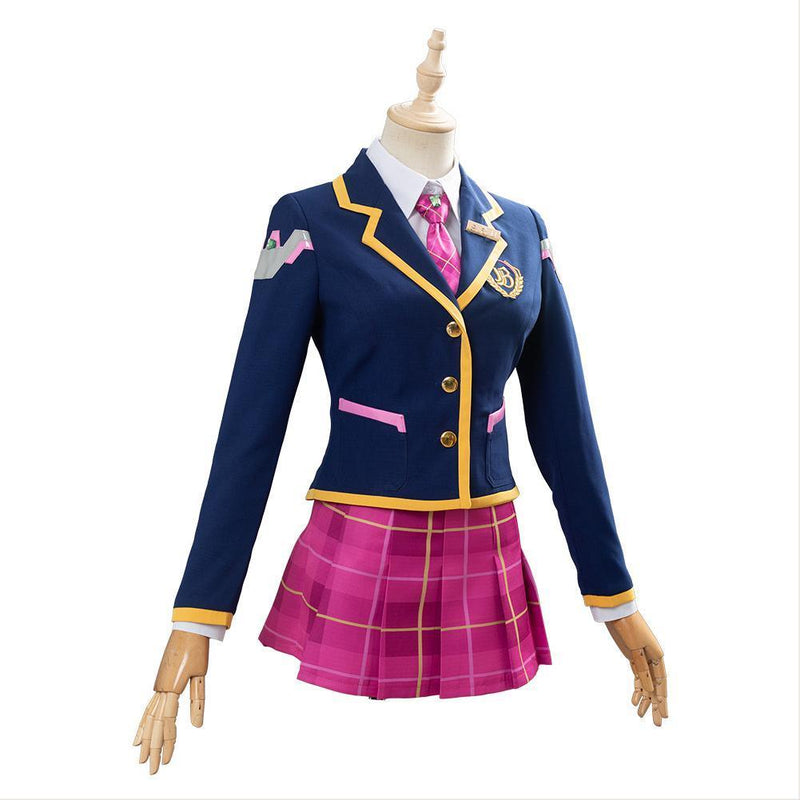Overwatch Academy Dva Skin Cosplay Costume 3 Year Anniversary Outfit 1 - CrazeCosplay