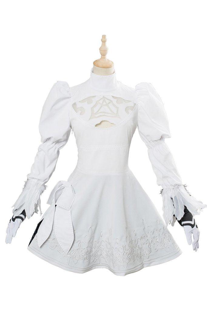 Soul Calibur 6 2B Outfit Cosplay Costume White Version - CrazeCosplay