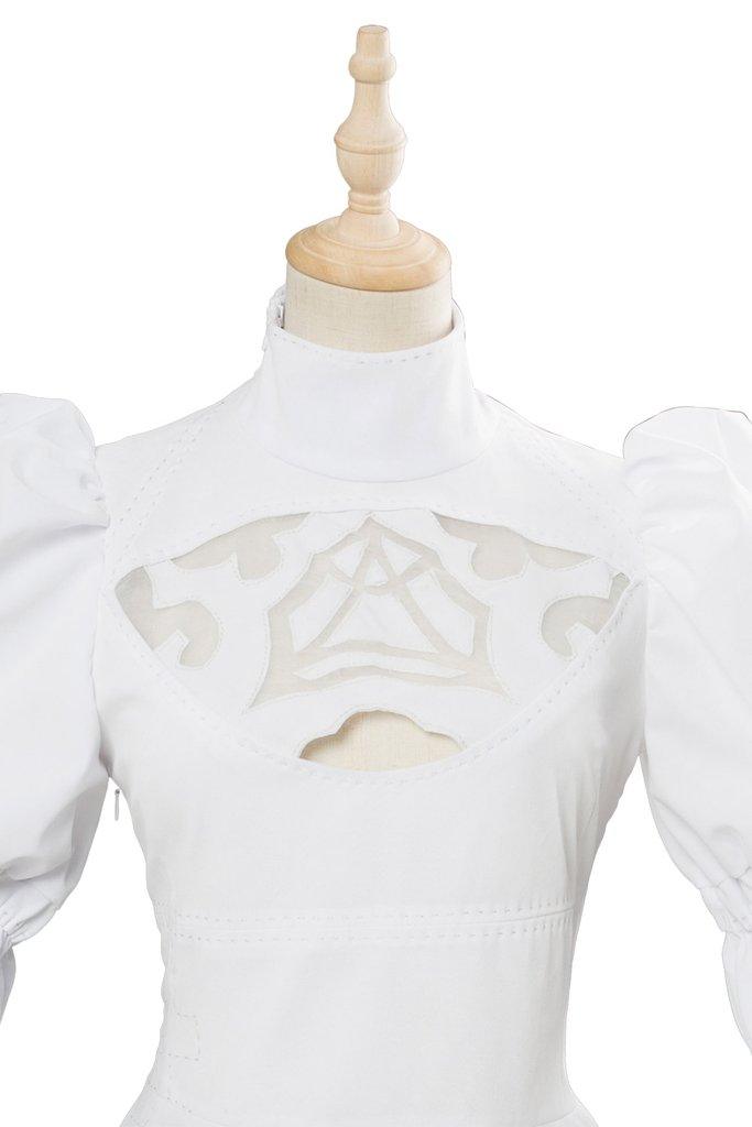 Soul Calibur 6 2B Outfit Cosplay Costume White Version - CrazeCosplay