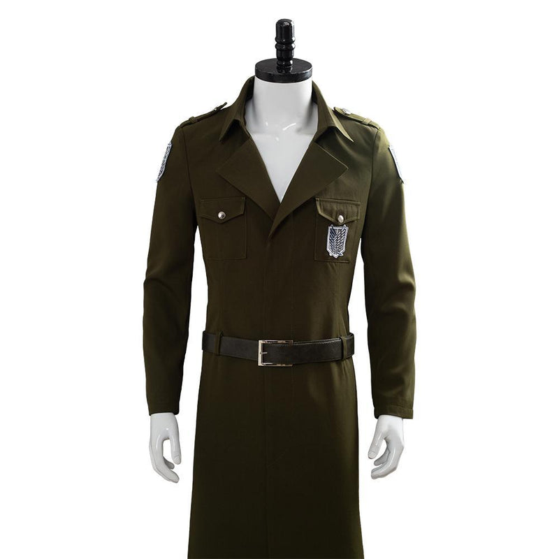 Attack On Titan Season 3 Eren Cosplay Costume Scouting Legion Soldier Officer Uniform - CrazeCosplay