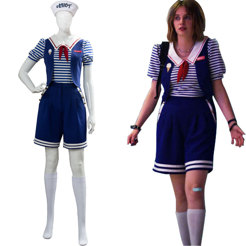 Stranger Things 3 Scoops Ahoy Robin Sailor Uniform Cosplay Costume