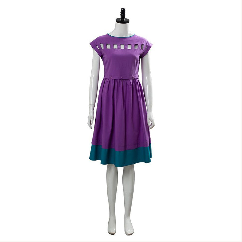Stranger Things Season 3 Nancy Wheeler Purple Dress Cosplay Costume - CrazeCosplay