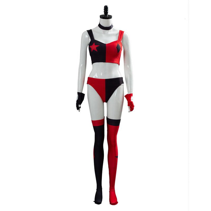 Sexy Harley Quinn Black and Red Costume for Adult Suicide Squad Halloween Costume - CrazeCosplay