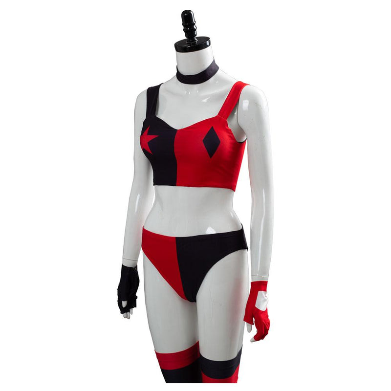 Sexy Harley Quinn Black and Red Costume for Adult Suicide Squad Halloween Costume - CrazeCosplay