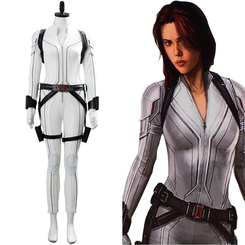 Shield Avengers Black Widow Movie Natasha Romanoff White Suit Costume Cosplay Costume - CrazeCosplay