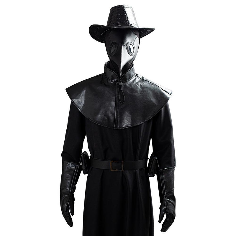 Plague Doctor Steampunk Brird Mask Cape Long Grown Hat Set Holloween Outfit Cosplay Costume - CrazeCosplay