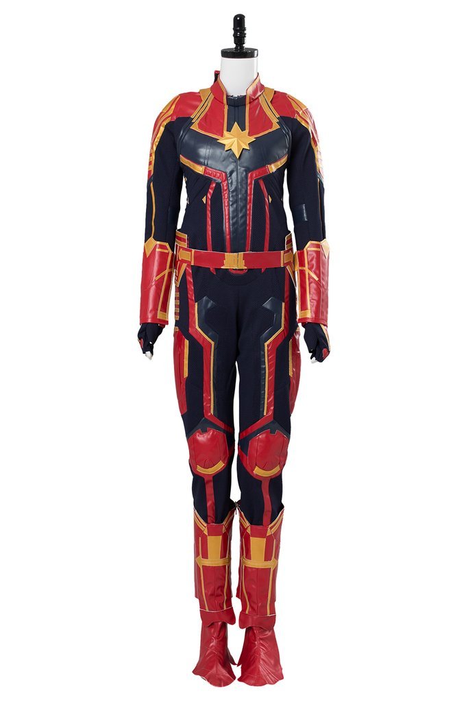 Avengers 4 Captain Marvel Carol Danvers Jumpsuit Outfit Cosplay Costume - CrazeCosplay