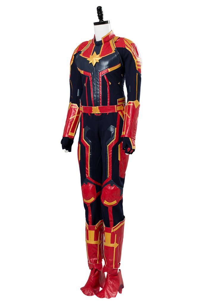 Avengers 4 Captain Marvel Carol Danvers Jumpsuit Outfit Cosplay Costume - CrazeCosplay