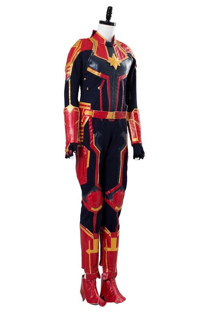 Avengers 4 Captain Marvel Carol Danvers Jumpsuit Outfit Cosplay Costume - CrazeCosplay
