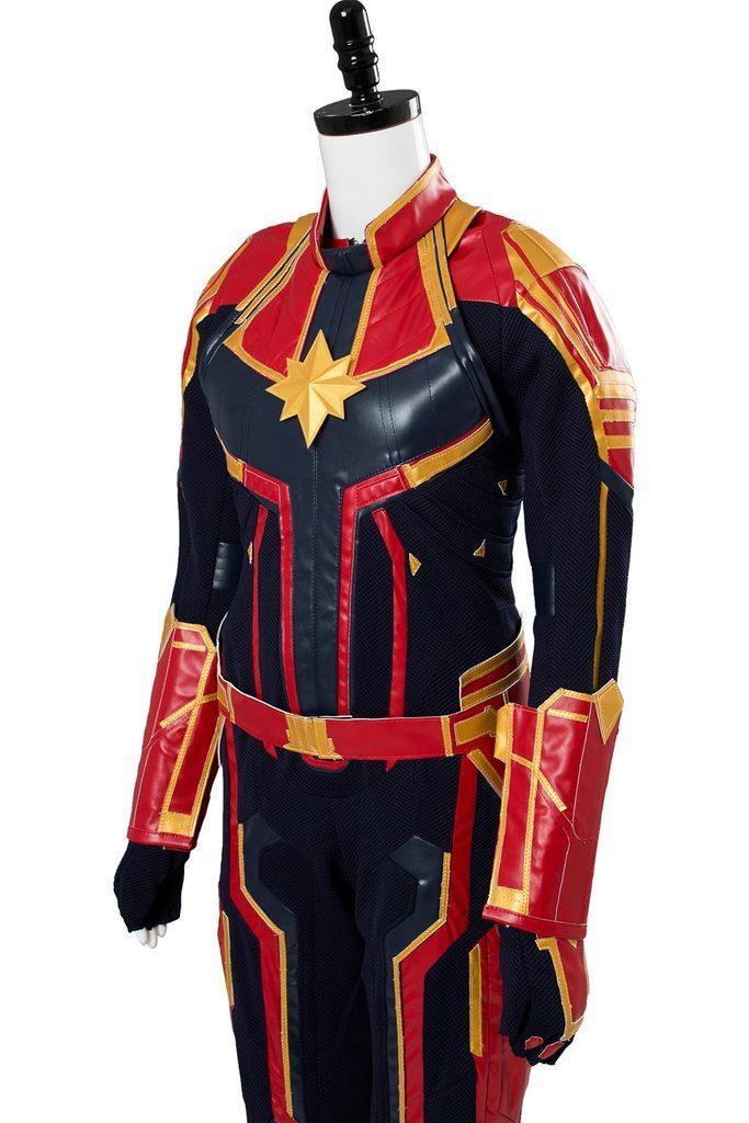 Avengers 4 Captain Marvel Carol Danvers Jumpsuit Outfit Cosplay Costume - CrazeCosplay