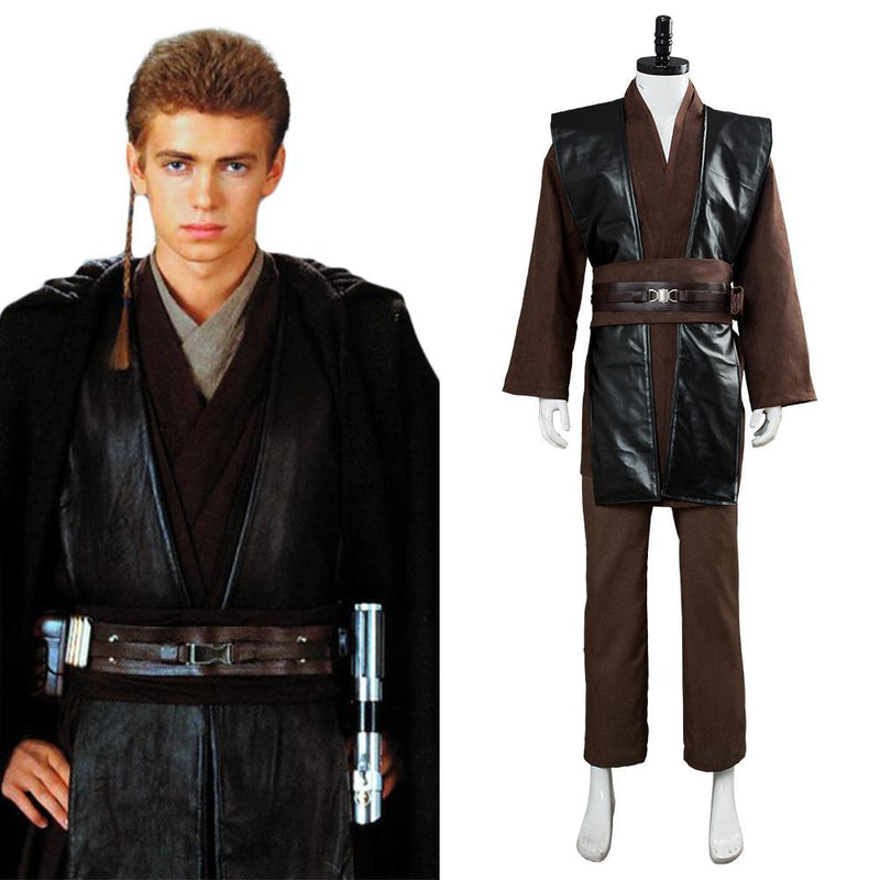Star Wars Anakin Brown No Clock Cosplay Costume - CrazeCosplay