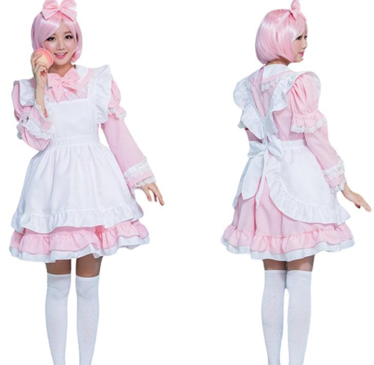 Alice In Wonderland Pink Dress Literary Character Costumes Halloween Cosplay for Womens Ladies - CrazeCosplay