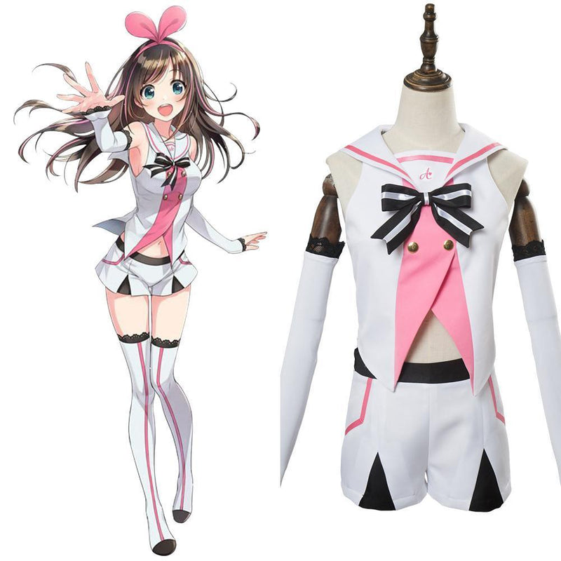 Kizuna Ai A I Channel Virtual Youtuber Uniform Cosplay Costume - CrazeCosplay