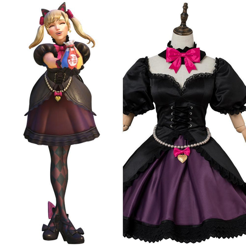Overwatch D Va Dva Suit Outfit Hana Song Cosplay Costume Black Cat Officer Dress - CrazeCosplay