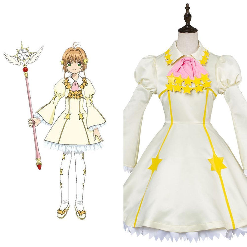 Card captor Sakura Clear Card Kinomoto Sakura Star Battle Dress Outfit Cosplay Costume - CrazeCosplay