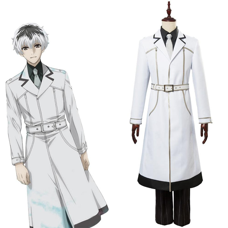 Tokyo Ghoul Re Ken Kaneki Sasaki Haise White Coat Cosplay Costume - CrazeCosplay
