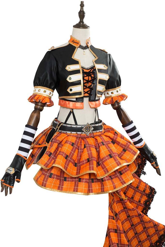 Love Live Sunshine Chika Takami Aqours Punk Rock Dress Outfit Cosplay Costume - CrazeCosplay