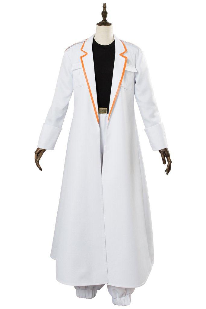 Hinamatsuri Anzu Long White Coat Uniform Outfit Halloween Carnival Cosplay Costume - CrazeCosplay