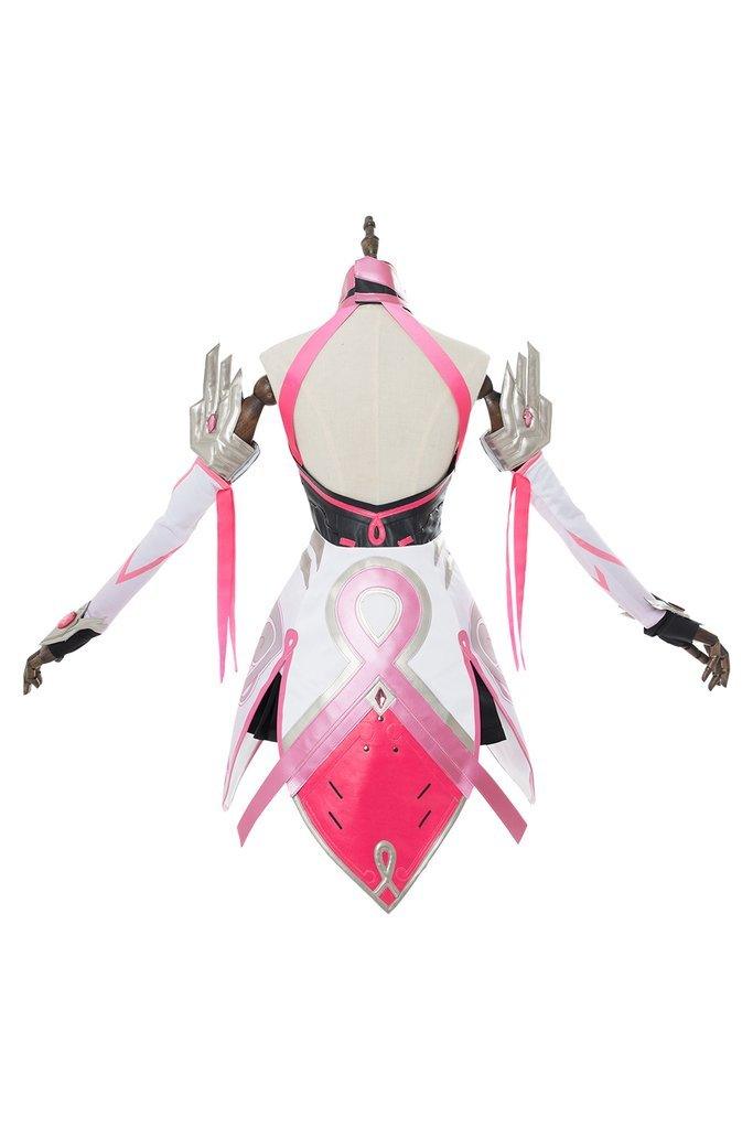 Overwatch Mercy Angela Ziegler Outfit Pink Mercy Skin Cosplay Costume - CrazeCosplay