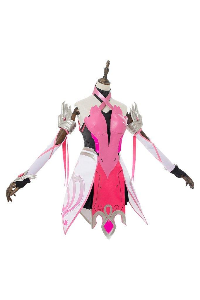 Overwatch Mercy Angela Ziegler Outfit Pink Mercy Skin Cosplay Costume - CrazeCosplay