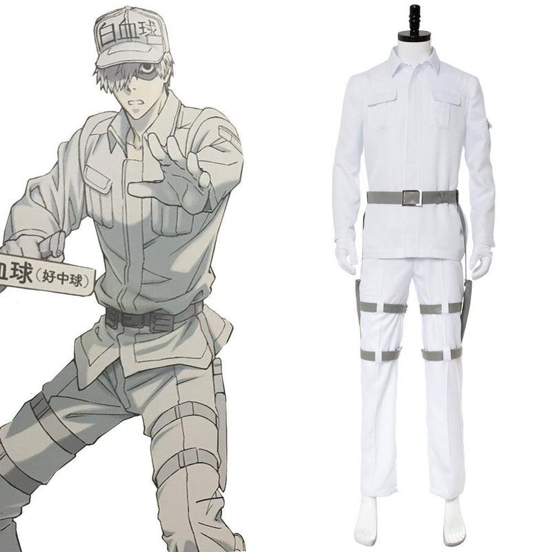 Cells At Work White Blood Cell Neutrophil Cosplay Costume - CrazeCosplay