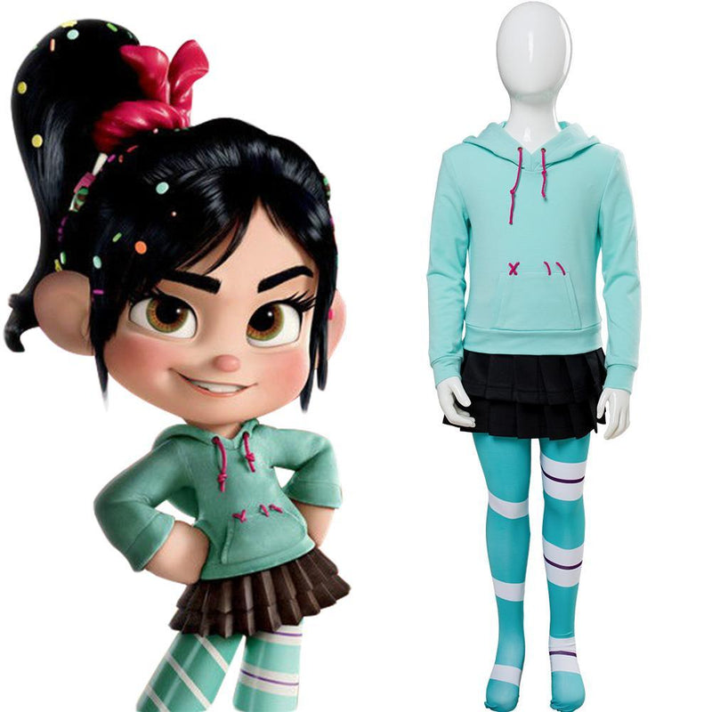 Ralph Breaks The Internet Wreck It Ralph 2 Vanellope Von Schweetz Cosplay Costume For Kids - CrazeCosplay