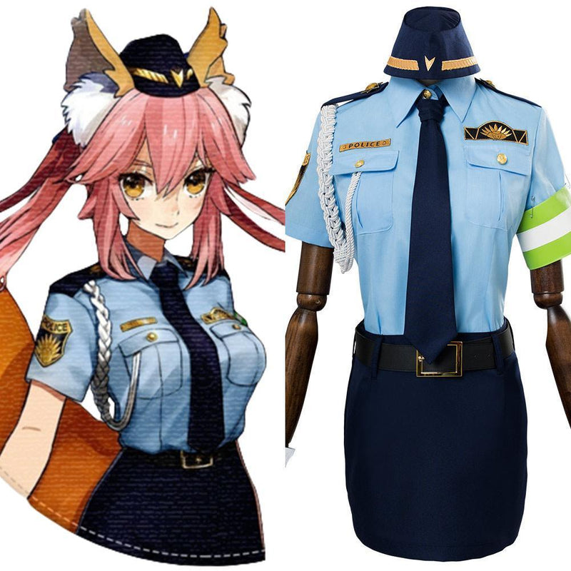 Fate Extella Link Tamamo No Mae Police Uniform Cosplay Costume For Women Female - CrazeCosplay