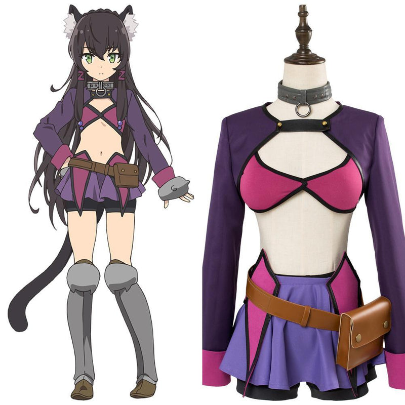 How Not To Summon A Demon Lord Rem Galleu Cat Cosplay Dress Skirt Full Sets Outfit Halloween Carnival Cosplay Costume - CrazeCosplay