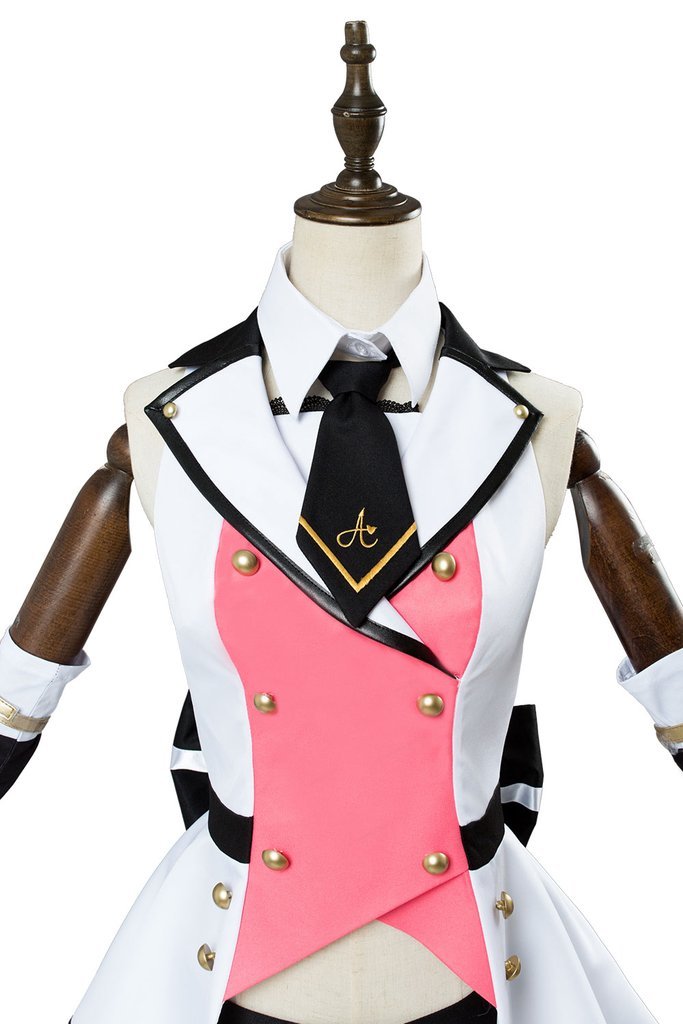 A I Channel Kizuna Ai Cosplay Costume Girls Pink Outfit - CrazeCosplay