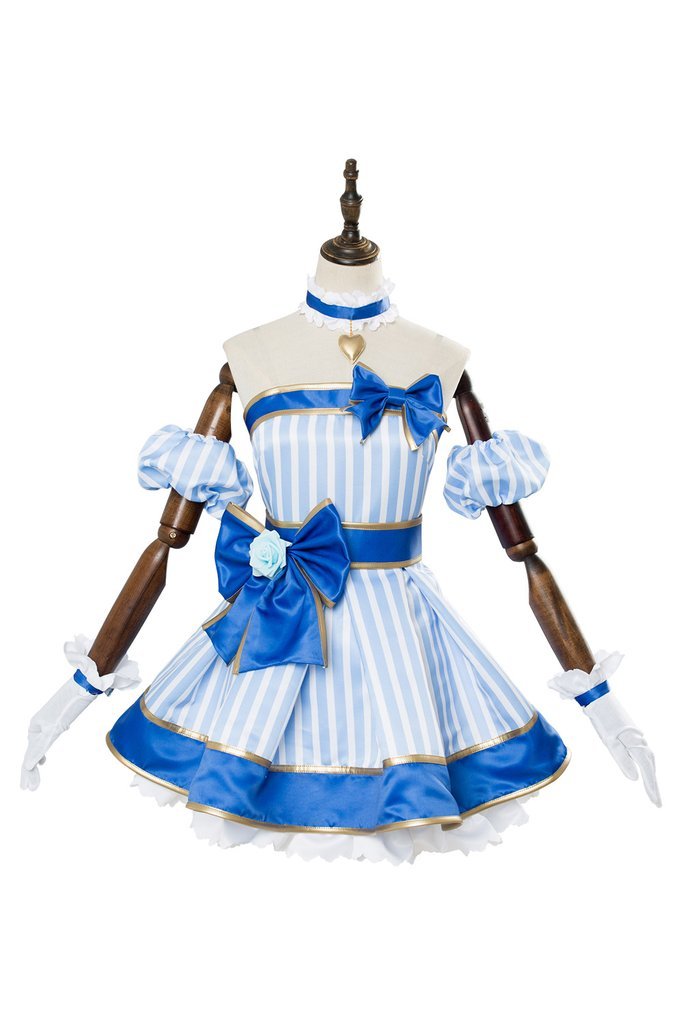 A I Channel Kizuna Ai Cosplay Dress Costume Blue - CrazeCosplay