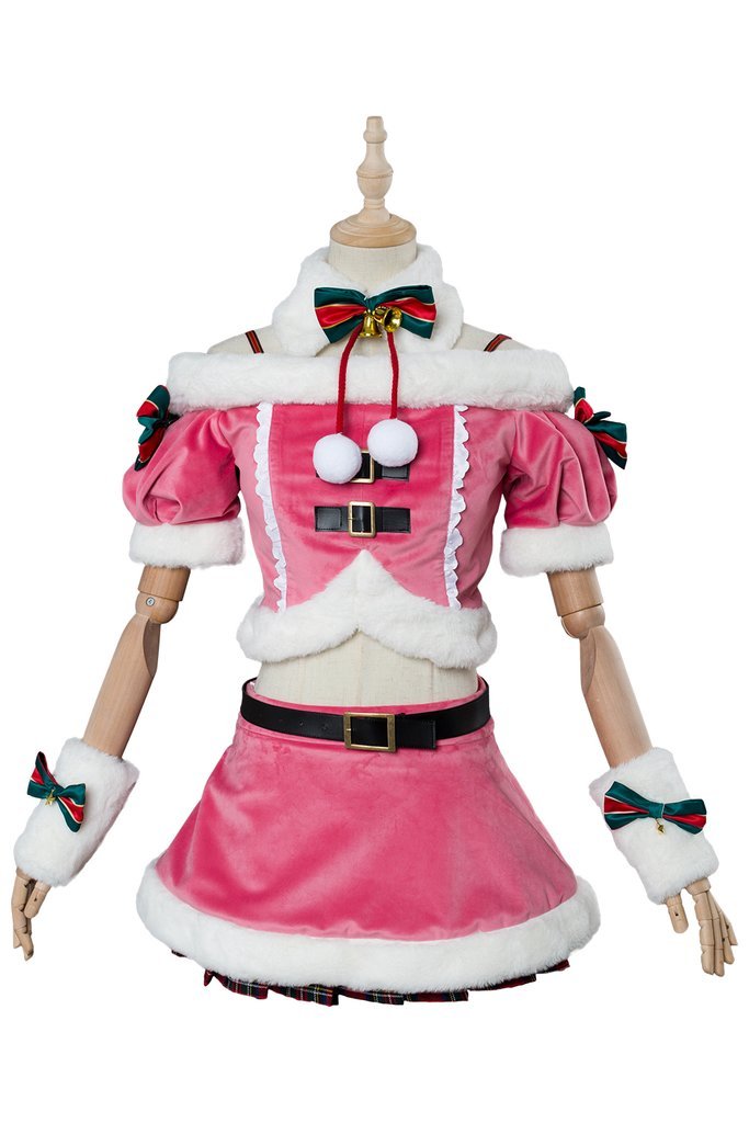 A I Channel Kizuna Ai Christmas Dress Cosplay Costume - CrazeCosplay