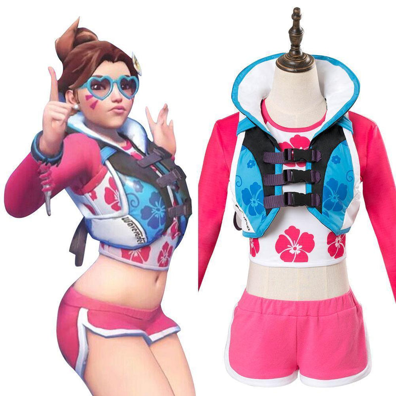 Overwatch D Va Dva Hana Song Cosplay Costume Waveracer Skin Outfit - CrazeCosplay