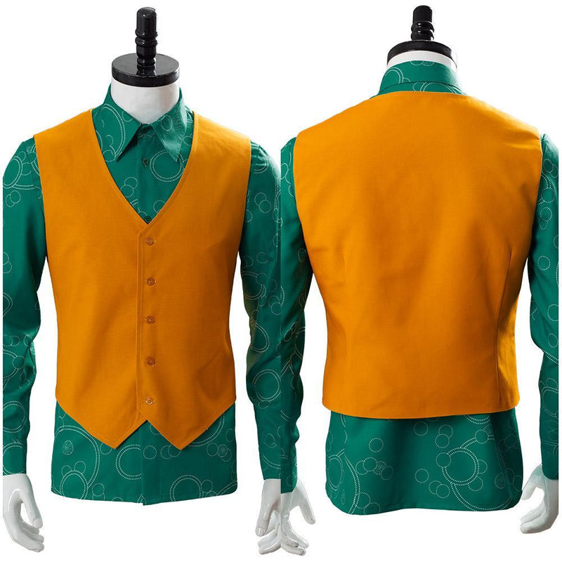 Joker Joaquin Phoenix Arthur Fleck Shirt With Vest Cosplay Costume - CrazeCosplay
