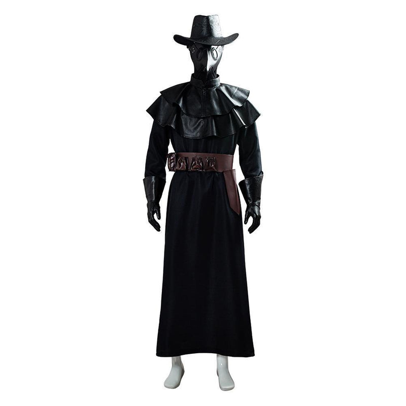 Plague Doctor Steampunk Bird Beak Mask Long Robe Cape Outfit Halloween Cosplay Costume - CrazeCosplay