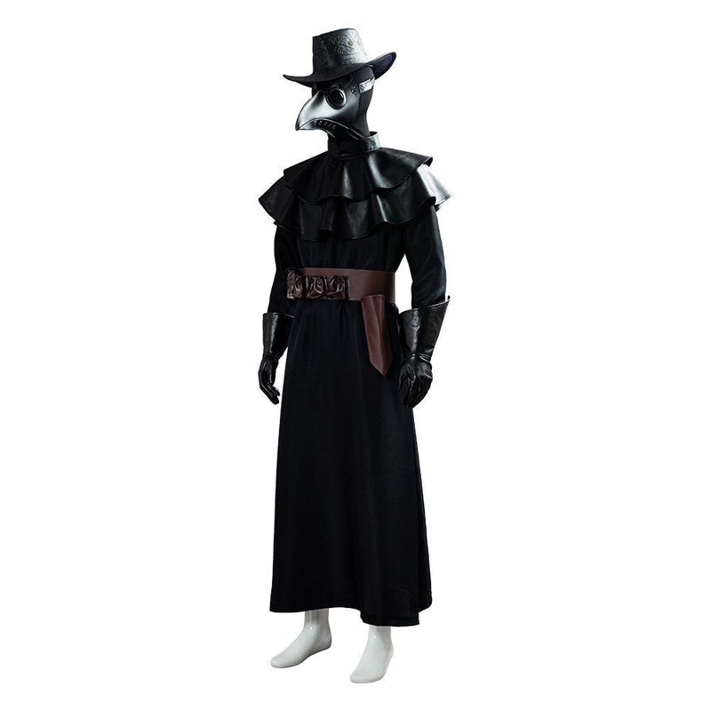 Plague Doctor Steampunk Bird Beak Mask Long Robe Cape Outfit Halloween Cosplay Costume - CrazeCosplay