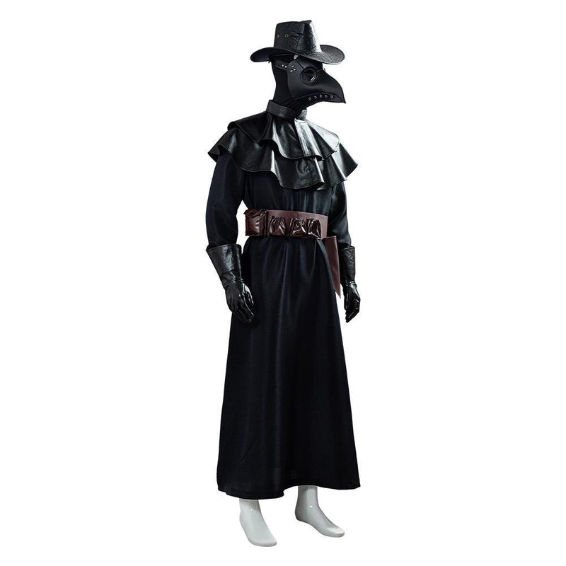 Plague Doctor Steampunk Bird Beak Mask Long Robe Cape Outfit Halloween Cosplay Costume - CrazeCosplay